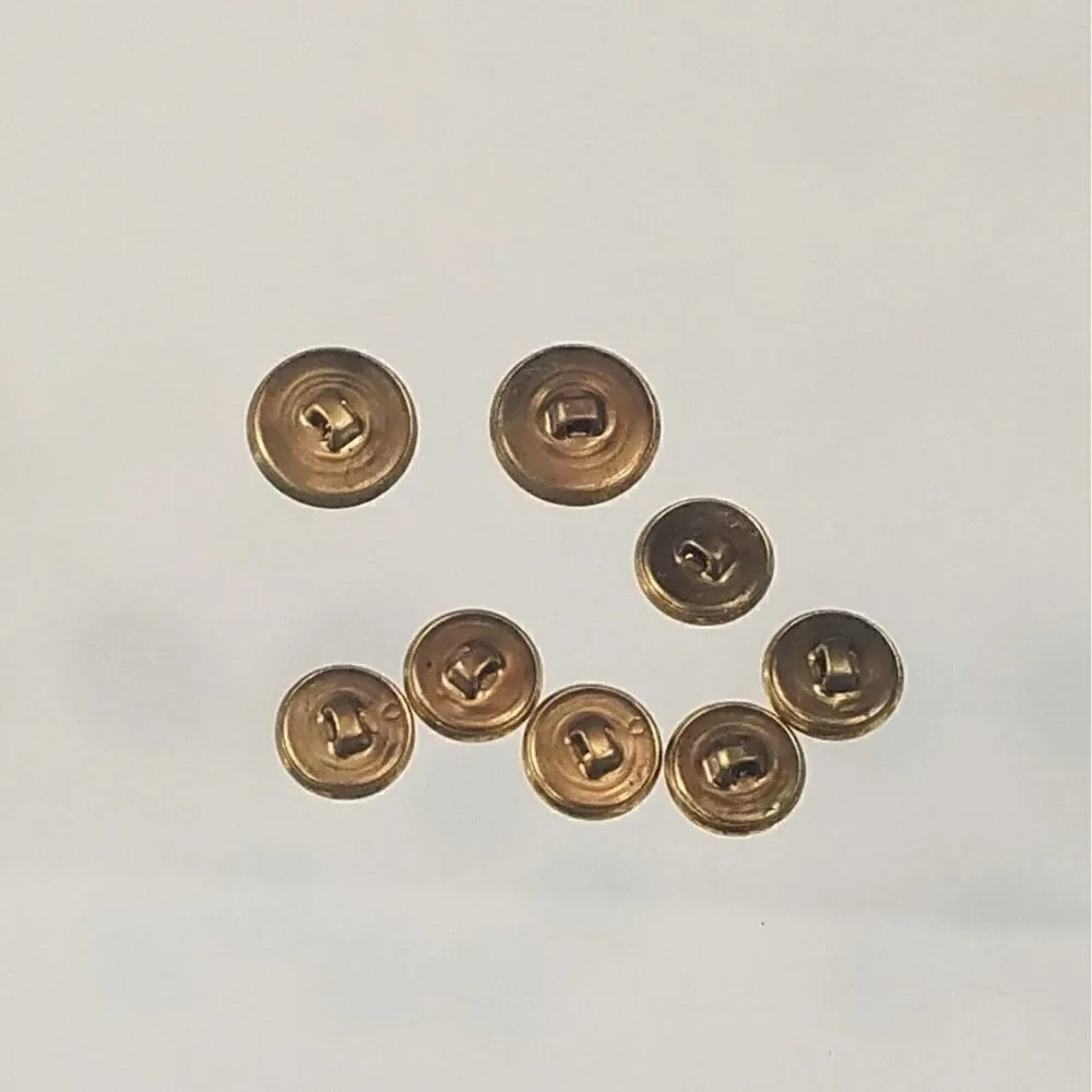 Vintage Anchor Buttons Gold Tone Lot Of 8